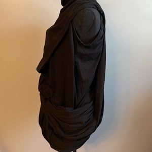 Rick Owens Men’s BLACK sleeveless draped top MEDIUM